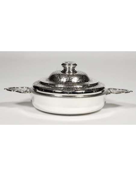 Vegetable dish with ears in silver XIXth - -Silverware Lagriffoul and Laval --Bozaart