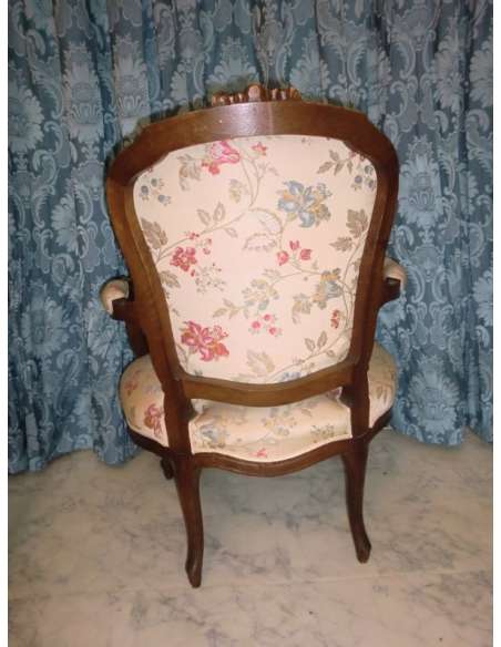 Pair Of Louis XV 19th Century Armchairs - armchairs-Bozaart