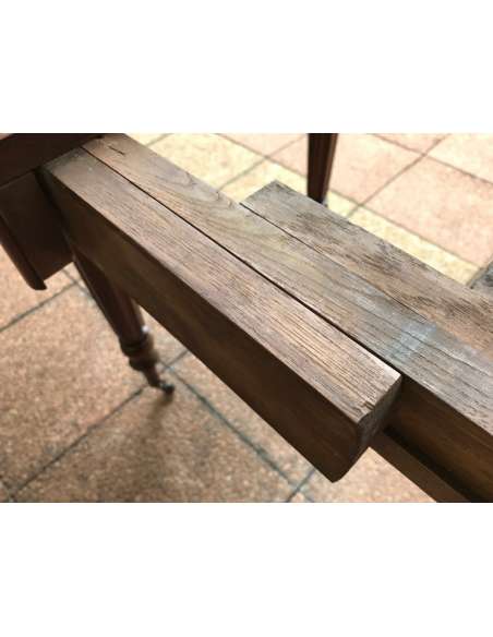 Mahogany Dining Room Table with 6 Legs From The 19th Century with Shutters. - Dining Room Tables-Bozaart