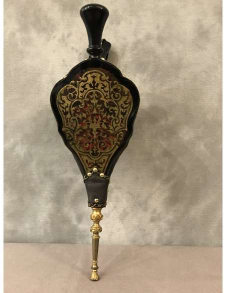 Soufflet En Marqueterie Boulle D’époque 19ème - chenets, accessoires de cheminée-Bozaart