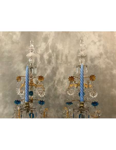 Paire De Girandoles 19ème - Chandeliers-Candélabres-Bozaart