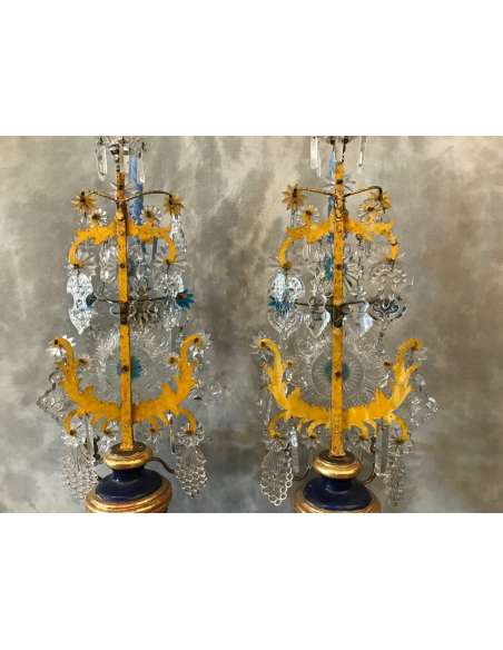 Paire De Girandoles 19ème - Chandeliers-Candélabres-Bozaart