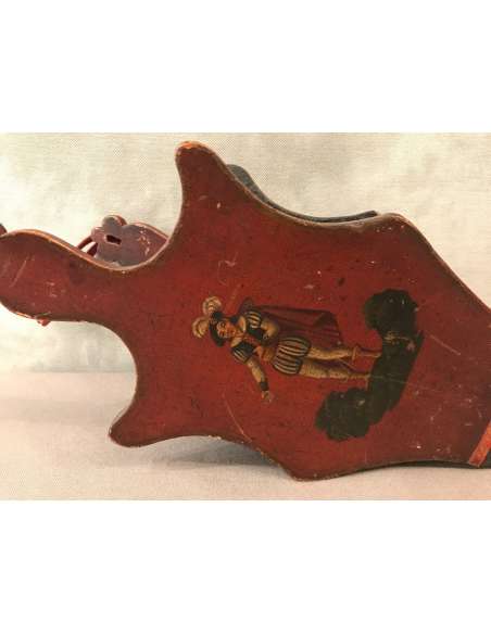 Painted Wooden Fireplace Bellows from the 18th century - chenets, fireplace accessories-Bozaart