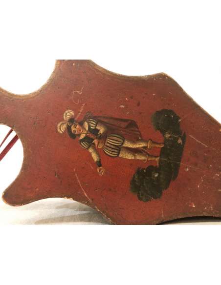 Painted Wooden Fireplace Bellows from the 18th century - chenets, fireplace accessories-Bozaart