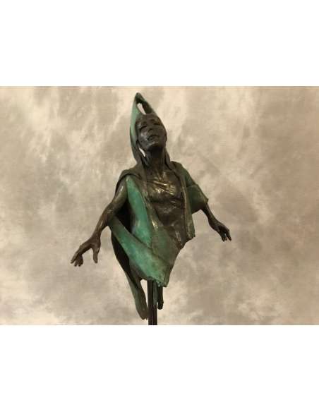 Sculpture En Bronze De Jan Praet Sur Socle De Marbre - Bronzes anciens-Bozaart