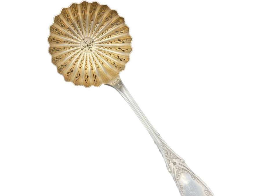Dusting Machine, Sugar Spoon, Solid Silver. Louis XVI style - cutlery, housewives