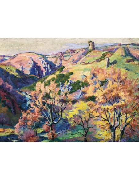 Ballot Clementine The Ruins Of Crozant And The Valley Of The Sedelle In 1915 - Landscape Paintings-Bozaart