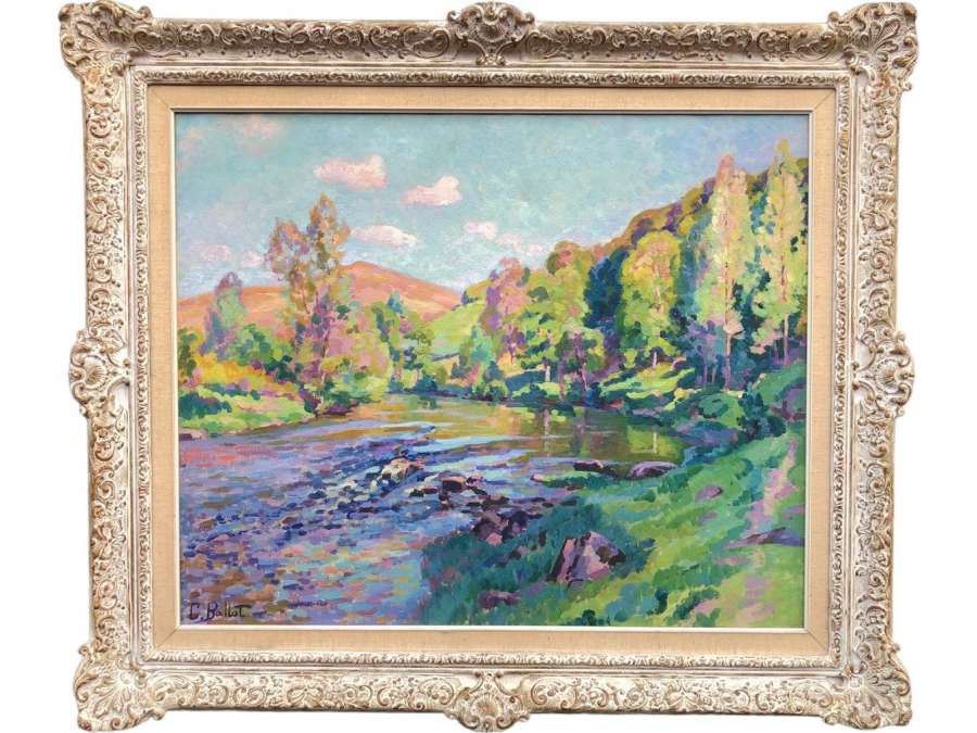 Ballot Clementine Spring In Creuse 1915 Oil On Canvas Signed - Landscape Paintings