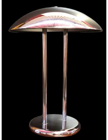Paire De Lampes Vintage Chrome Champignon Par Robert Sonneman, Années 70. - lampes-Bozaart