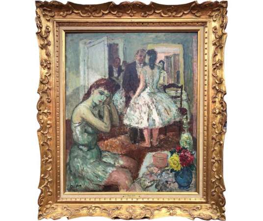 Cosson Marcel Painting Early 20th Ballerinas The Flowery Lodge at the Opera Signed Oil Painting - Paintings genre scenes