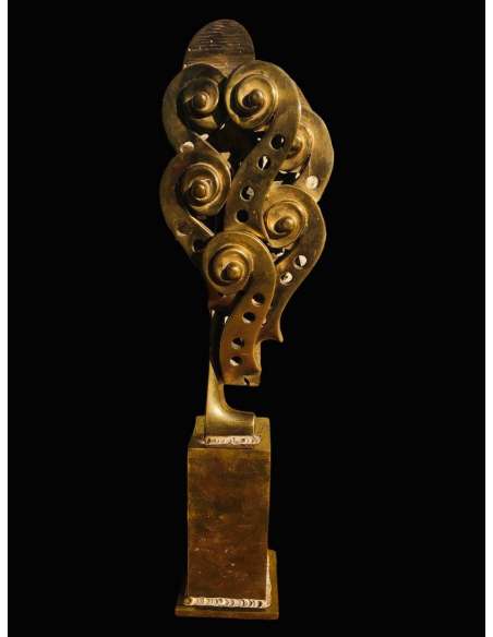 Arman Bronze Sculpture Signed 20th Century Violin Crosses Modern Art - Ancient Bronzes-Bozaart