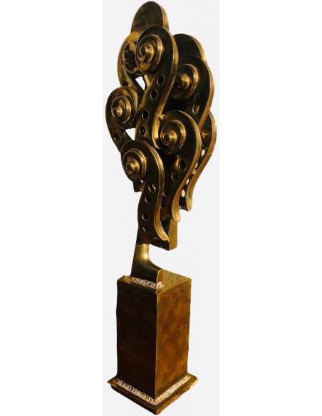 Arman Bronze Sculpture Signed 20th Century Violin Crosses Modern Art - Ancient Bronzes-Bozaart