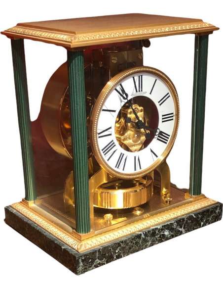 Pendule Atmos Jaeger-lecoultre Modèle Vendôme Socle En Marbre Vert - pendules anciennes-Bozaart