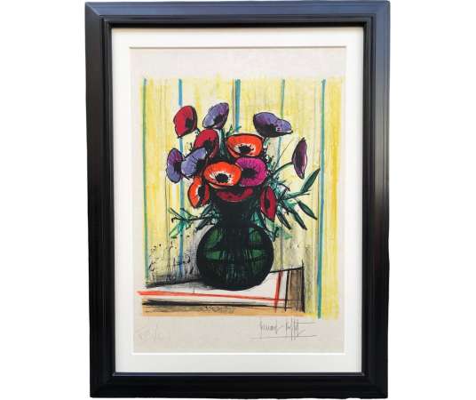 Buffet Bernard The Anemones Original Lithograph Signed Colors - lithographs