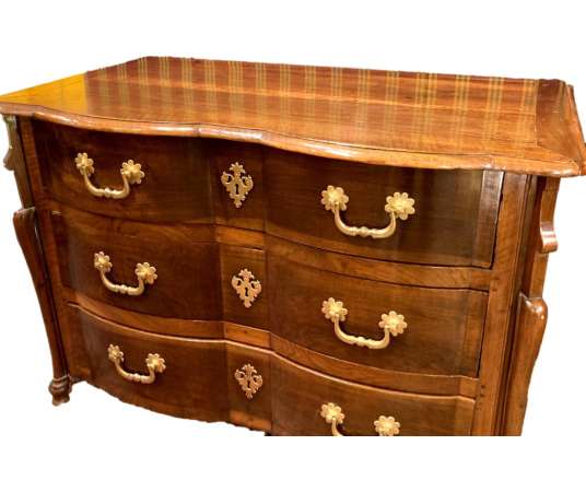 Commode Arbalète En noyer .Style XVIIIè Siècle - Commodes