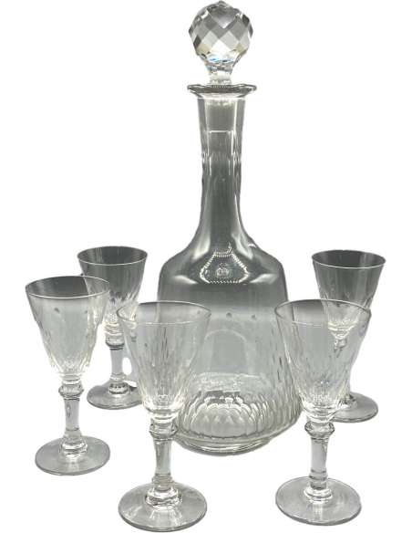 Baccarat. Service in Porto. Champigny model - wine glasses, vintage glasses services-Bozaart