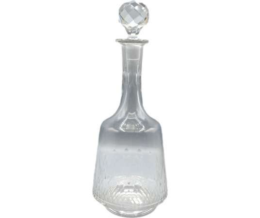 Baccarat. Champigny model. Cut Crystal Decanter - wine glasses, antique glass services