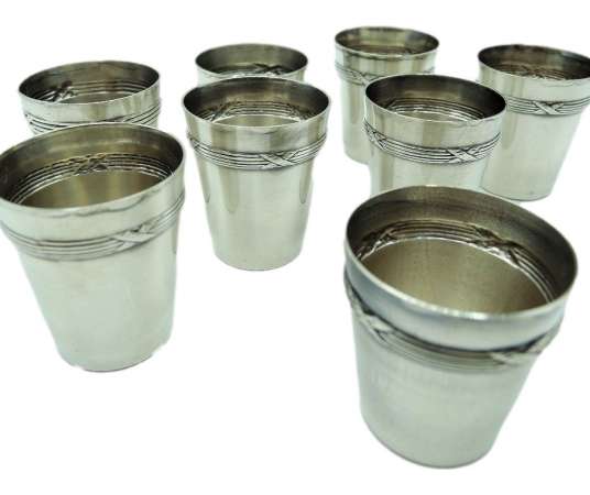 Set Of Eight Shot Glasses. Louis XVI style - shaped pieces