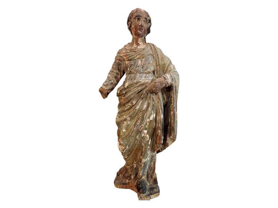 Carved Wooden Virgin. Late Seventeenth century - wood sculptures
