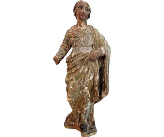 Carved Wooden Virgin. Late Seventeenth century - wood sculptures