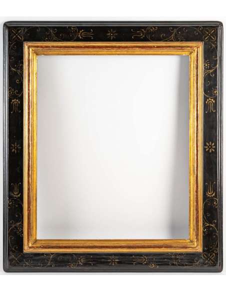 Renaissance style blackened wooden frame - 10 Figure format - old frames-Bozaart