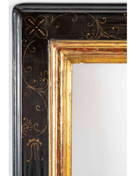 Renaissance style blackened wooden frame - 10 Figure format - old frames-Bozaart