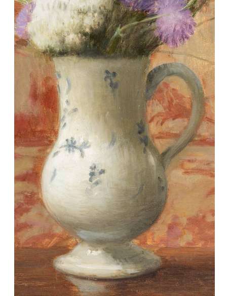 Paul THOMAS (1859 - 1910) - Bouquet de fleurs. - Tableaux natures mortes-Bozaart