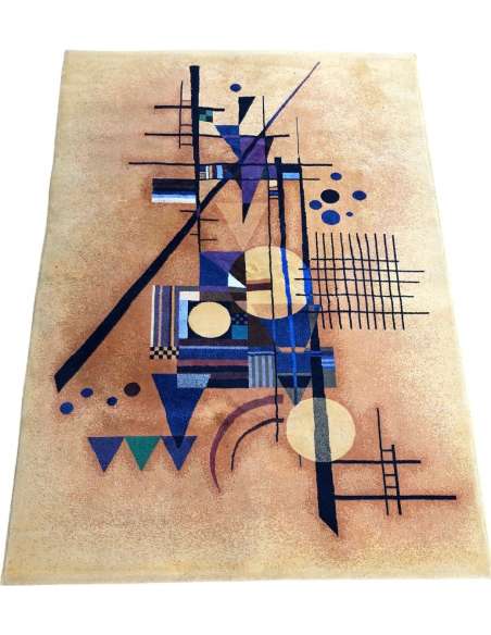 Kandinsky Vassily d'Après Composition Abstraite Tapis En Laine - Tapis-Bozaart