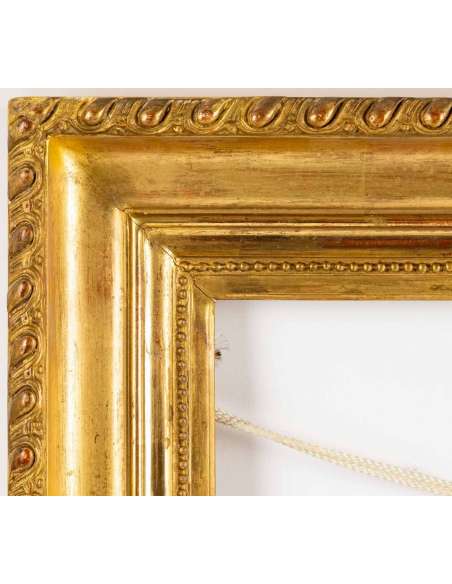 XIXth Louis XVI style frame, gilded with gold leaf- 6 M format - old frames-Bozaart