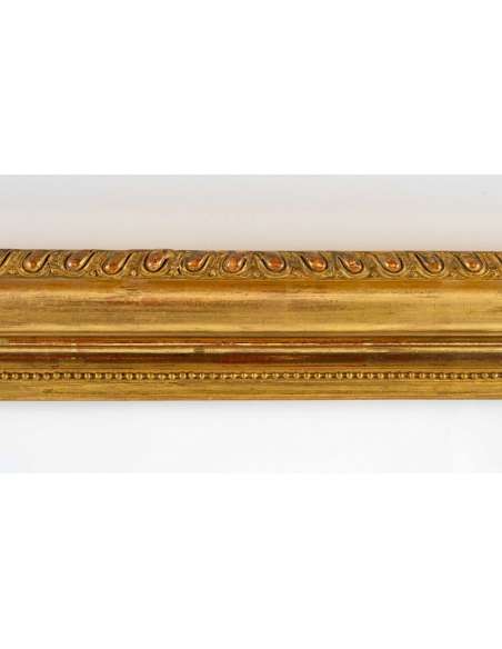 XIXth Louis XVI style frame, gilded with gold leaf- 6 M format - old frames-Bozaart