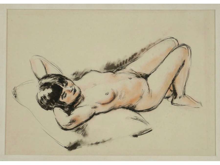 Alexandre LIPPMANN (1881 – 1960) - "Kiki of Montparnasse" - Watercolors