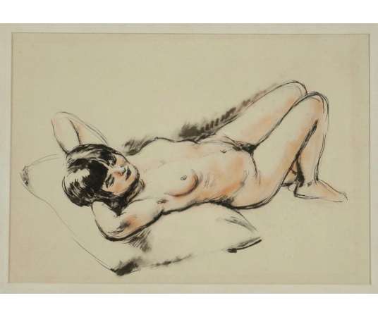 Alexandre LIPPMANN (1881 – 1960) - "Kiki of Montparnasse" - Watercolors