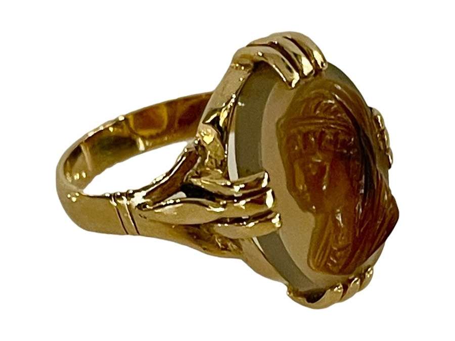 Agathe Gold Ring And Cameo