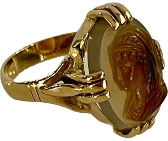Agathe Gold And Cameo Ring - rings