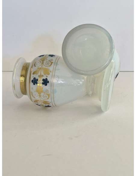 Pair Of Soapy Opaline Vases - Opalines, enameled glasses-Bozaart