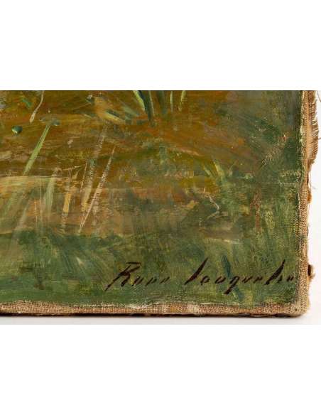 René VAUQUELIN (Elbeuf, 1854 -Dignes, 1941) - Work in the fields. - Landscape paintings-Bozaart
