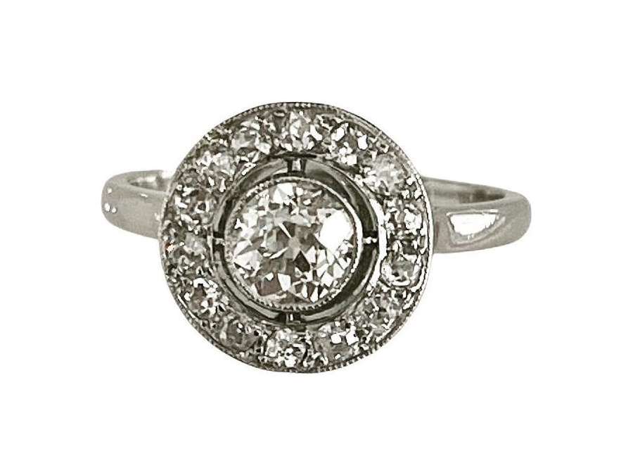 Art Deco Platinum And Diamond Ring