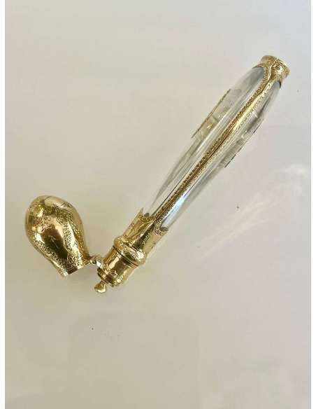 XIXth Century Crystal And Gold Perfume Bottle - fans-Bozaart