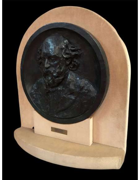 Portrait De Cézanne Par Renoir / Guino Bronze XXème Siècle Double Certificat - Bronzes anciens-Bozaart