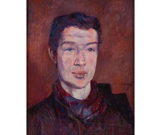 Frédéric Samuel CORDEY (1854 – 1911) -  Portrait d'homme, daté 1895 - Tableaux portraits