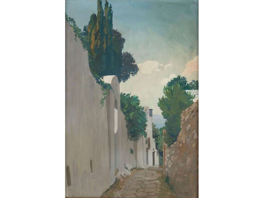 Joseph Jean Marius AVY  (Marseille 1871 – Paris 1939)- Capri- Daté 1920.