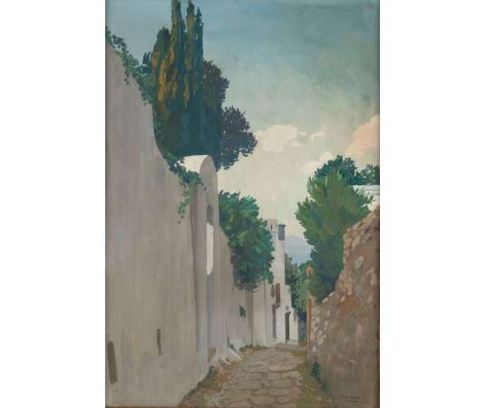 Joseph Jean Marius AVY (Marseille 1871 - Paris 1939)- Capri- Dated 1920. - Gouache