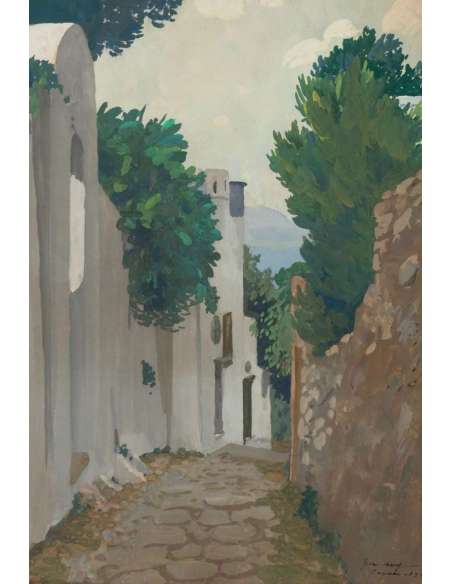 Joseph Jean Marius AVY (Marseille 1871 – Paris 1939)- Capri- Daté 1920. - Gouaches-Bozaart