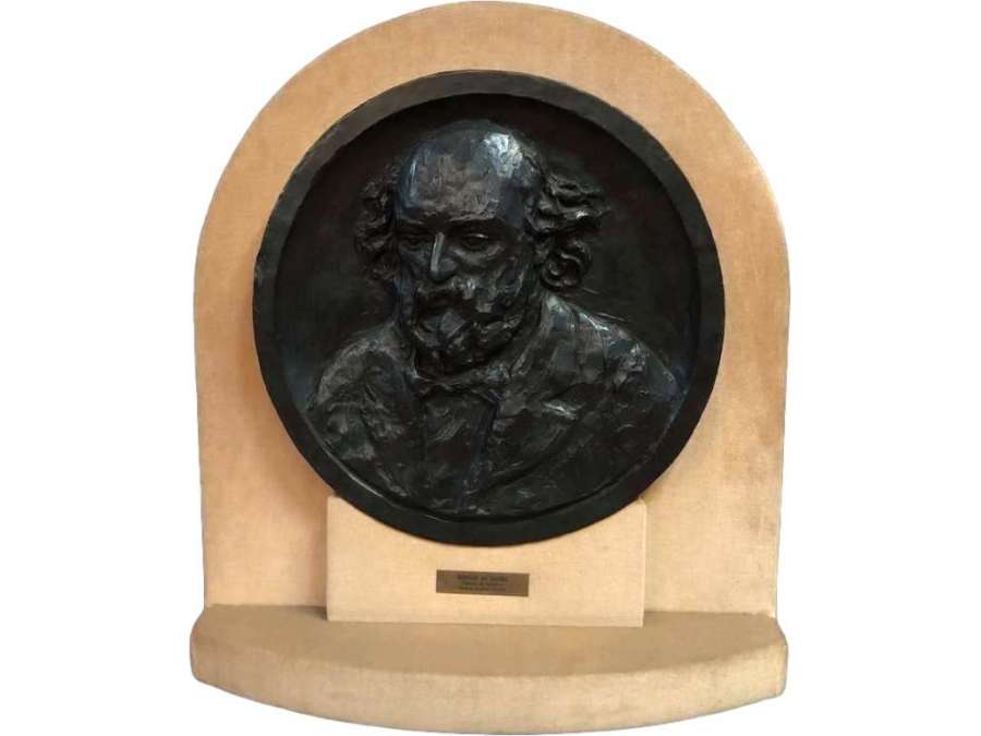 Portrait De Cézanne Par Renoir / Guino Bronze XXème Siècle Double Certificat - Bronzes anciens