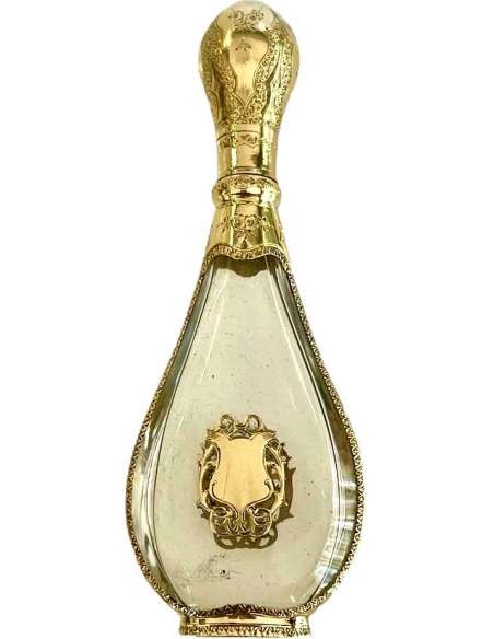 Flacon Parfum En Cristal Et Or XIXème Siècle - éventails-Bozaart