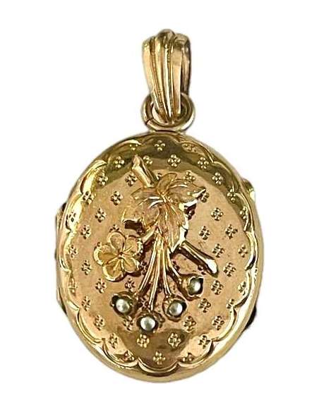 Gold Souvenir Holder Pendant - Pendants - Medallions-Bozaart