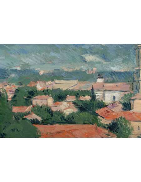 Casimir REYMOND (1893, 1969) Switzerland- View of Cézanne's workshop- Aix-en-Provence- Saint-Sauveur Cathedral - Dated 1937 - Ta-Bozaart