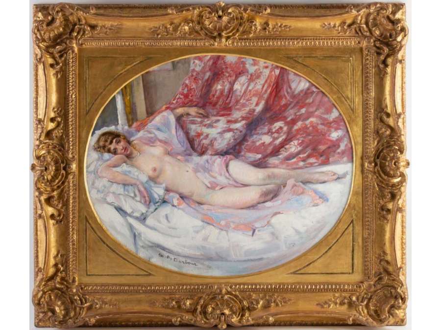DARBOUR Marguerite, Mary (Born in Florence late nineteenth, early twentieth.)- Naked languid. - Paintings of another kind