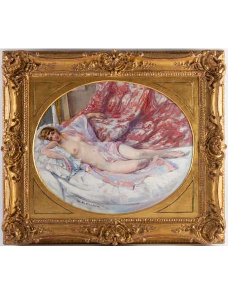 DARBOUR Marguerite, Mary (Born in Florence late nineteenth, early twentieth.)- Naked languid. - Paintings of another kind-Bozaart