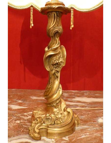 Antique Lamp Base In Gilded Bronze Late Nineteenth Century Signed Gagneau - lamps-Bozaart